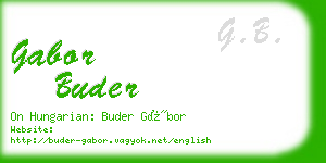 gabor buder business card